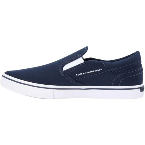 Offerta a tempo: Tommy Hilfiger Uomo Sneakers Vulcanizzate Core Slip On Senza Lacci, Blu (Desert Sky), 44 - 40% da 69.90 € a 42.00 €