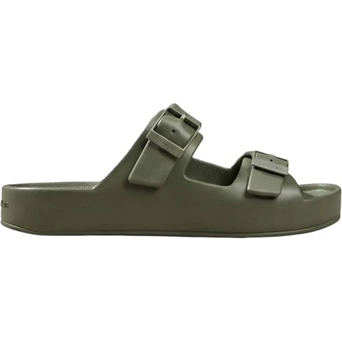 Zeitlich begrenztes Angebot: Calvin Klein Herren Sandalen Ergon Eva mit Schnallen, Grün (Deep Lichen Green), 42 von 59.90 € auf 51.32 € (14% Rabatt)