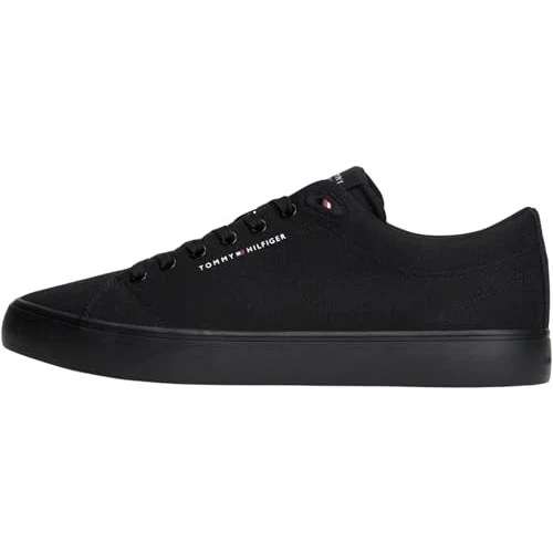Zeitlich begrenztes Angebot: Tommy Hilfiger Herren Low Top Sneaker Harlem Core zum Schnüren, Schwarz (Black), 45 von 79.90 € auf 38.32 € (52% Rabatt)