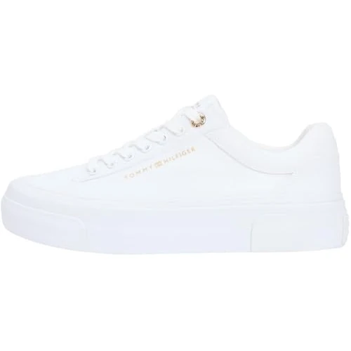 Offre limitée : Tommy Hilfiger Th Foxing FW0FW09480 Chaussures Basses en Toile pour Femme Blanc Taille 36 de 89.90 € à 62.88 € (30% de remise)