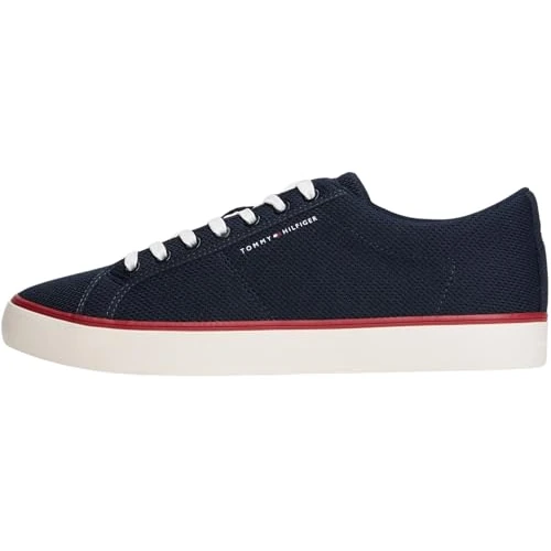 Zeitlich begrenztes Angebot: Tommy Hilfiger Herren Vulcanized Sneaker Harlem Core Textile zum Schnüren, Blau (Desert Sky), 40 von 79.90 € auf 48.32 € (40% Rabatt)