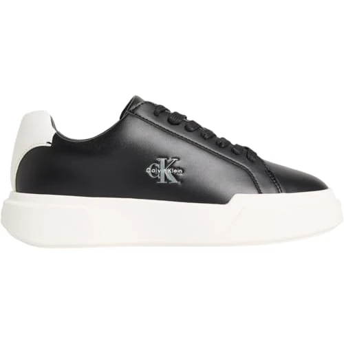 Oferta limitada: Calvin Klein Sneaker con Suela Cupsole Mujer Chunky Laceup de Piel, Multicolor (Black/White/Black), 36 de 129.90 € a 78.22 € (ahorro 40%)
