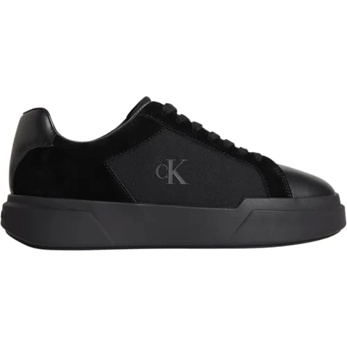 Offerta a tempo: Calvin Klein Uomo Sneakers con Suola Preformata Chunky Laceup in Pelle Scamosciata, Blu (Triple Black), 47 - 55% da 119.90 € a 53.99 €