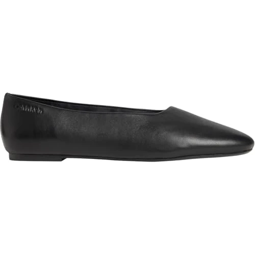 Offerta a tempo: Calvin Klein Donna Ballerine Round in Pelle, Nero (Triple Black), 36 - 0.00% da 56.99 € a 56.99 €