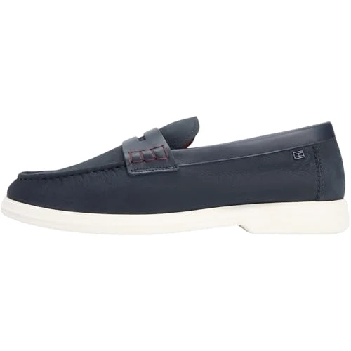 Limited-time offer: Tommy Hilfiger Men’s Driving Shoes Nubuck Loafers in Leather, Blue (Desert Sky), 7 from 99.32 £ to 99.32 £ (save 0.0%)