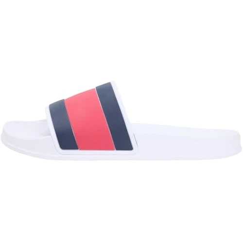 Zeitlich begrenztes Angebot: Tommy Hilfiger Herren Badeschuhe Core Flag mit Logo, Weiß (White), 44 von 44.90 € auf 33.03 € (26% Rabatt)