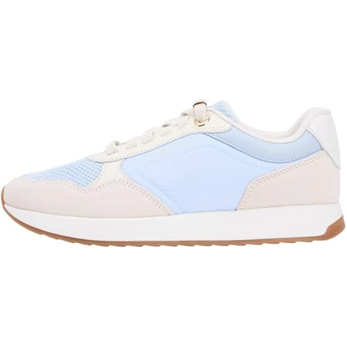 Limited-time offer: Tommy Hilfiger Women’s Runner Trainers Chic Mesh in Leather, Multicolor (Breezy Blue/Soft Cream), 3.5 from 95.00 £ to 48.24 £ (save 49.22%)