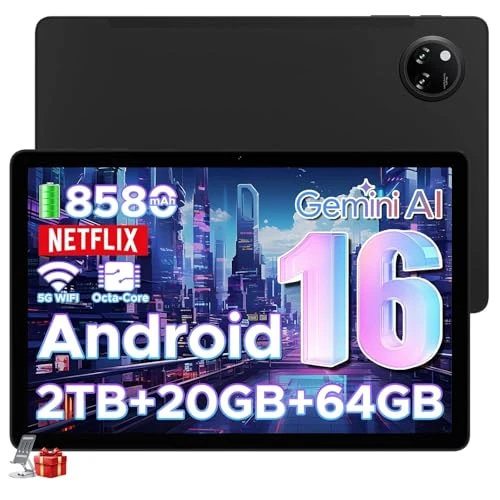 DOOGEE Tab A9+ Android 16 Tablet 11 Zoll, 20 GB (4 + 16) RAM + 64 GB/2 TB TF, 8580 mAh, WiFi5, 1280 x 800 IPS, Gemini AI, 13 MP + 5 MP, Tablet im Angebot Unisoc T7200 Octa Core/OTG/Face Unlock/Wide