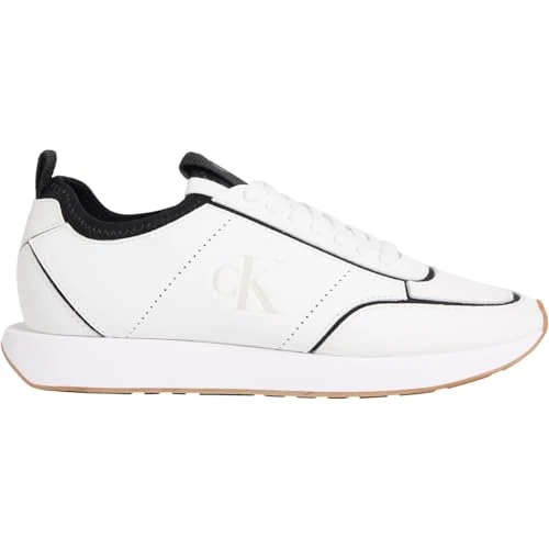 Zeitlich begrenztes Angebot: Calvin Klein Damen Runner Sneaker Retro Sock Patch Low Top, Weiß (Bright White/Black), 38 von 71.81 € auf 71.81 € (0.00% Rabatt)