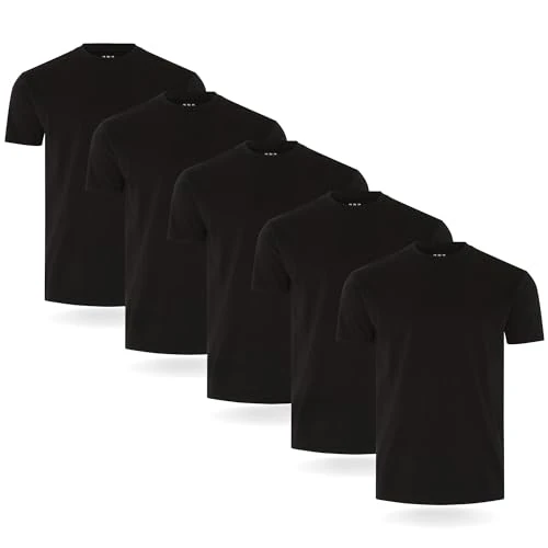 Offerta a tempo: FM London Confezione da 3/5 Maglietta da Uomo - T-Shirt Premium con Design Leggermente Aderente - Maglietta Super Morbida Realizzata in Cotone 100% - 27% da 38.86 € a 28.49 €