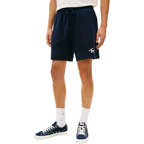 Offre limitée : Tommy Jeans Shorts de survêtement pour Homme, Bleu Marine foncé, S de 35.90 € à 35.90 € (0.00% de remise)