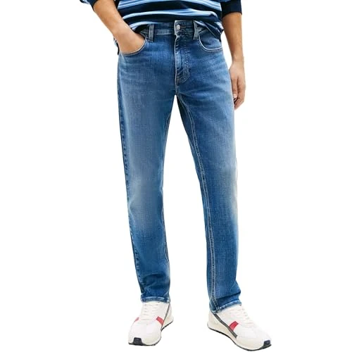 Limited-time offer: Tommy Jeans Men’s Jeans Scanton Slim Fit, Blue (Denim Medium), 28W/36L from 50.86 £ to 50.86 £ (save 0.00%)