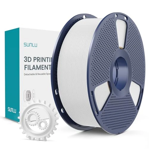 Offerta a tempo: SUNLU PLA+ Filamento 1,75mm, Maggiore Durata e alta Resistenza, Filamento per Stampante 3D PLA Plus per Stampanti 3D FDM, Bobina da 1KG, pla+ Bianco - 24% da 17.99 € a 13.70 €