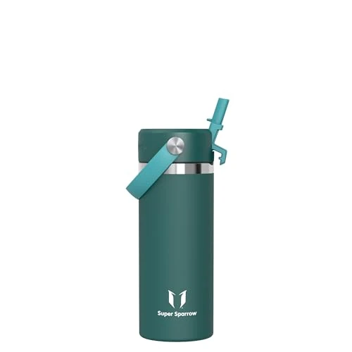 Limited-time offer: Sparrow Kids Insulated Water Bottle with Straw 500ml Metal Water Bottles from 26.99 £ to 13.36 £ (save 50.5%)