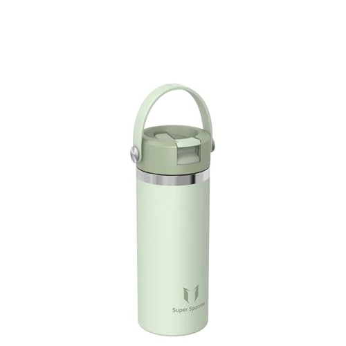 Oferta ograniczona: Sparrow Butelka Termiczna Ze Stali Nierdzewnej - 500ml - Metalowa Butelka z Słomką i Szerokim Wlotem - Bez BPA, Szczelna - Izolowany Termos Do Biegania, Siłowni, Podróży, Outdooru z 65.04 EUR na 65.04 EUR (znizka 0%)