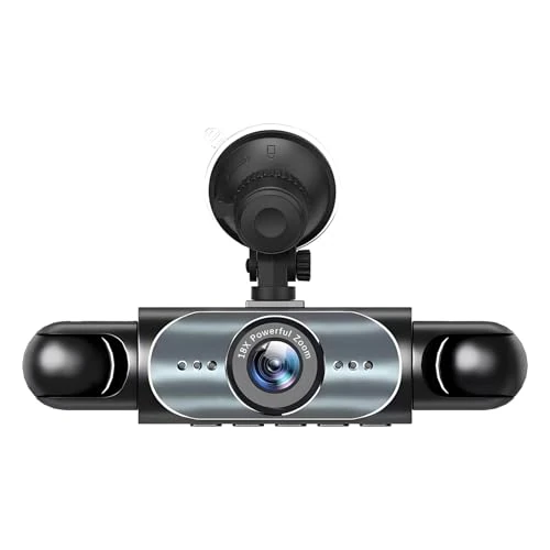 Uhngw Dash Cam per Auto - 4 Canale Alimentato A Batteria Dash Cam,Registratore 1080P Laterale con Scheda 32G Retromarcia per Camion Taxi Punto Cieco Veicolo