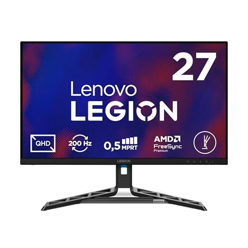 Tijdelijke aanbieding: Lenovo Legion R27qe Gen 2 Gaming Monitor 27 inch QHD (2560 x 1440) IPS, 0,5 ms MPRT, 200 Hz, aansluitingen 2 x HDMI 2.1 en DisplayPort 1.2, DisplayPort-kabel inbegrepen - Raven Black van 237.28 EUR naar 237.28 EUR (korting 0%)