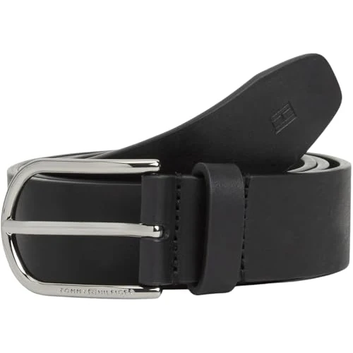 Offerta a tempo: Tommy Hilfiger Uomo Cintura Soft Leather con Fibbia Arrotondata, Nero (Black), 90 cm - 0.00% da 17.16 € a 17.16 €