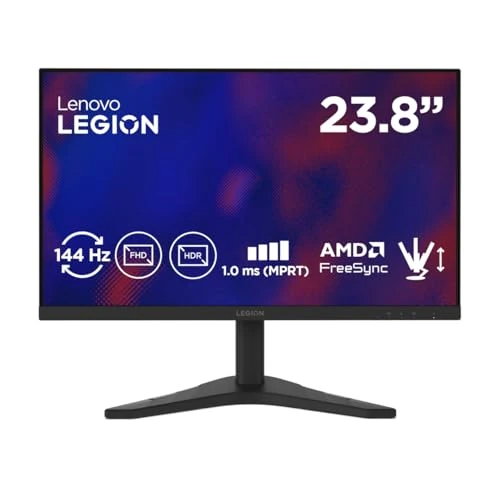 Offerta a tempo: Lenovo Legion R24s Gaming Monitor 23.8" FHD (1920x1080) IPS, 1ms MPRT, 144Hz, Porte HDMI 2.1 e DisplayPort 1.2, Cavo DisplayPort incluso - Raven Black - 23% da 129.00 € a 99.00 €