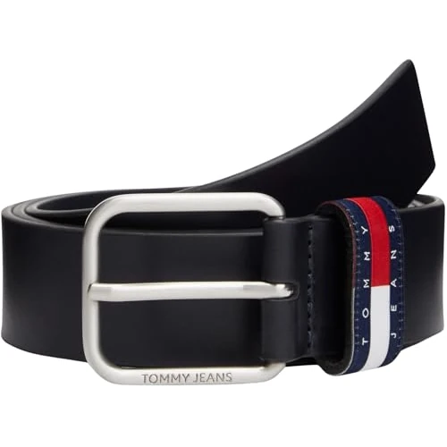 Offerta a tempo: Tommy Jeans Uomo Cintura Ryan 3,5 cm Cintura in Pelle, Blu (Dark Night Navy), 100 cm - 38% da 39.90 € a 24.80 €