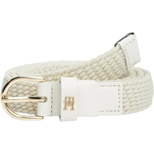 Oferta limitada: Tommy Hilfiger Cinturón Mujer Essential Effortless 2,5 cm Elastic Cinturón de piel, Marfil (Soft Cream), 90 cm de 49.90 € a 24.00 € (ahorro 52%)