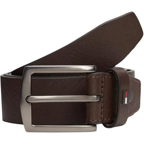Offerta a tempo: Tommy Hilfiger Uomo Cintura Denton 3,5 cm in Pelle, Marrone (Coffee Bean), 105 cm - 57% da 54.90 € a 23.66 €