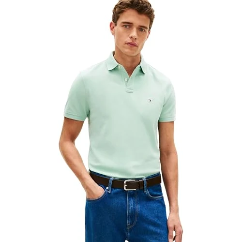 Tommy Hilfiger Men's 1985 Regular Polo MW0MW17770 S/S Polo, Green, L