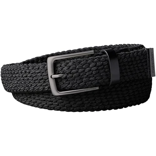 Offerta a tempo: Calvin Klein Uomo Cintura Casual Pin Buckle 3,5 cm Intrecciata, Nero (Black/Matte Gunmetal), 95 cm - 71% da 59.90 € a 17.32 €