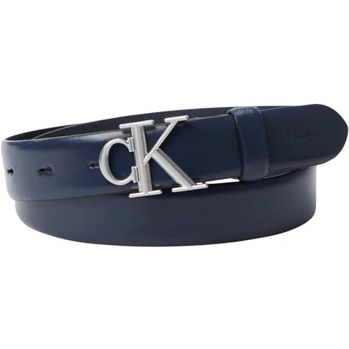 Oferta limitada: Calvin Klein Cinturón Mujer Ck Logo Belt 3.5 cm Cinturón de piel, Azul (Ck Spellbound/Antique Nickel), 110 cm de 38.95 € a 32.70 € (ahorro 16%)