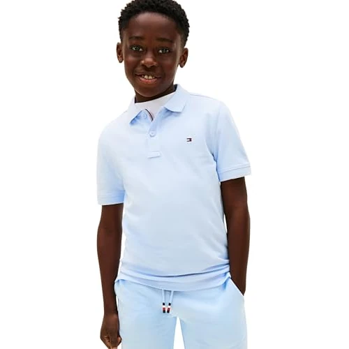 Offerta a tempo: Tommy Hilfiger Polo da Ragazzo Flag SS KB0KB09103 Polo Blu (Sweet Blue), 5 Anni - 43% da 44.90 € a 25.56 €