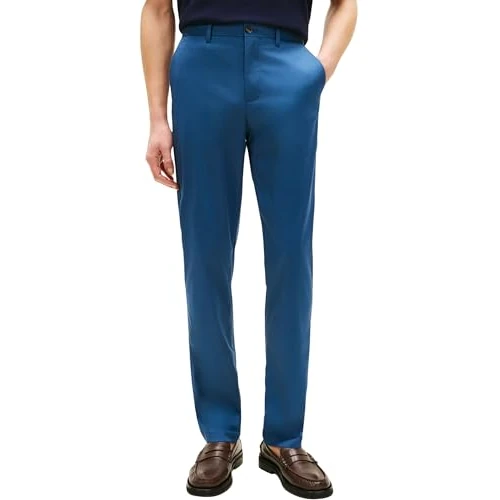 Offerta a tempo: Tommy Hilfiger Uomo Pantaloni Chino Core Harlem Essential Twill Relaxed Fit, Blu (Blue Jean), 40W/30L - 0.00% da 49.00 € a 49.00 €