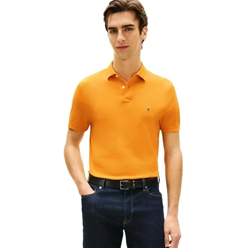 Offerta a tempo: Tommy Hilfiger Uomo Maglietta Polo Maniche Corte 1985 Regular Fit, Arancione (Orange Flash), XXL - 51% da 79.90 € a 39.00 €