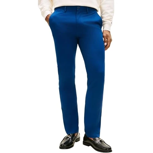 Offerta a tempo: Tommy Hilfiger Uomo Pantaloni Chino Core Denton Essential Twill Straight Fit, Blu (Blue Jean), 29W/32L - 31% da 64.99 € a 44.99 €