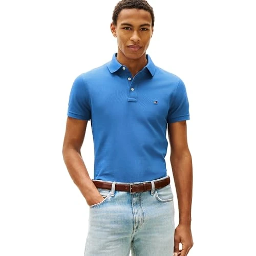 Oferta limitada: Tommy Hilfiger Polo 1985 Slim MW0MW17771 S/S para Hombre, Azul, XS de 46.67 € a 46.67 € (ahorro 0.00%)