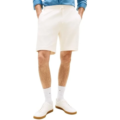 Offerta a tempo: Tommy Hilfiger Uomo Pantaloncini in Felpa Essential Terry in Cotone, Avorio (Ivory Petal), L - 45% da 79.90 € a 43.99 €