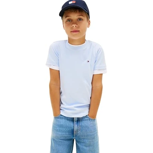 Zeitlich begrenztes Angebot: Tommy Hilfiger Jungen Essential Cotton Reg Fit Tee Ss Kb0kb06879 Andere Oberteile, Blue (Sweet Blue), 16 Jahre von 24.90 € auf 17.99 € (28% Rabatt)
