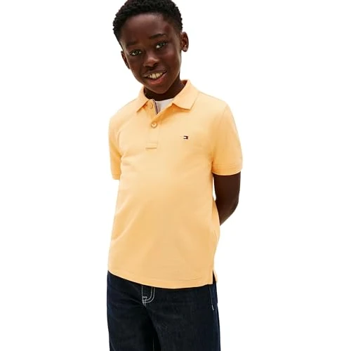 Oferta limitada: Tommy Hilfiger Polo con Bandera para niño, Talla S, KB0KB09103, Color Naranja, 4 años de 44.90 € a 24.61 € (ahorro 45%)