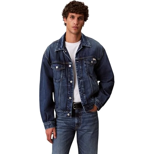 Limited-time offer: Calvin Klein Men’s Denim Jacket 90s Horizon Trucker with Chest Pockets, Blue (Horizon), XL from 72.23 £ to 72.23 £ (save 0.00%)