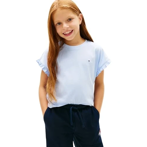 Oferta limitada: Tommy Hilfiger Camiseta de Manga Corta Chicas Essential Top Relaxed Fit, Azul (Sweet Blue), 5 Años de 19.90 € a 13.64 € (ahorro 31%)