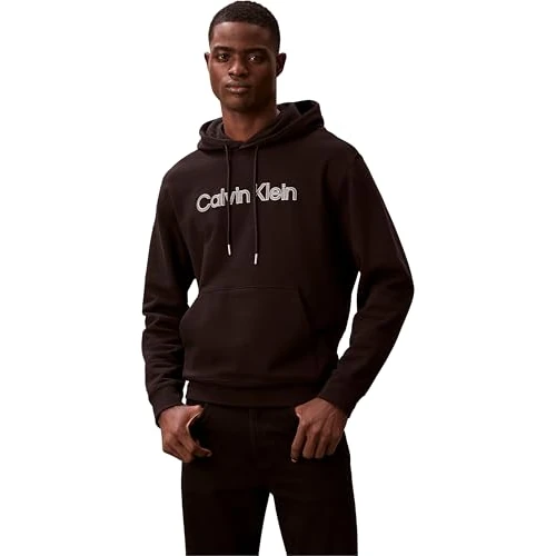 Offre limitée : Calvin Klein Ls EU 350terryhoodie Lv04lf241g Sweatshirts, Black (Black), XS Homme de 51.72 € à 51.72 € (0.00% de remise)