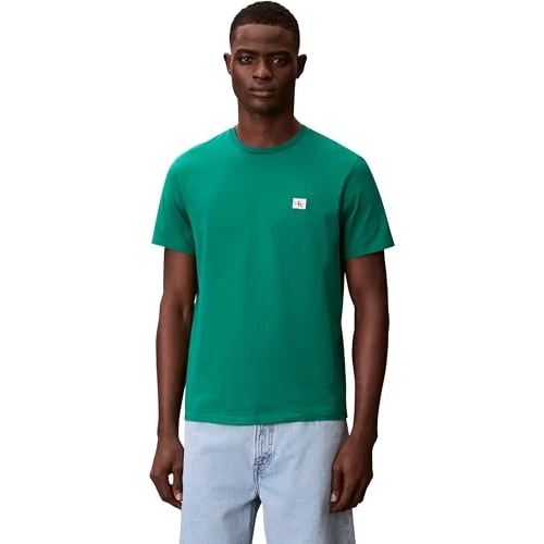 Offre limitée : Calvin Klein T-Shirt Classique en Jersey SS Badge 30S pour Homme Lv04Rc272G Tees, Vert, XS de 34.90 € à 16.90 € (52% de remise)