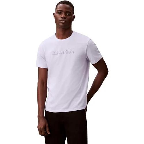 Zeitlich begrenztes Angebot: Calvin Klein Herren T-Shirt Kurzarm Sportswear mit Rundhalsausschnitt, Violett (Island Lilac), XS von 39.90 € auf 23.83 € (40% Rabatt)