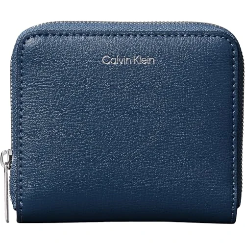 Limited-time offer: Calvin Klein Women’s Purse Foil Logo Medium Zip Around with Logo, Blue (Key Largo), One Size from 38.00 £ to 38.00 £ (save 0.00%)