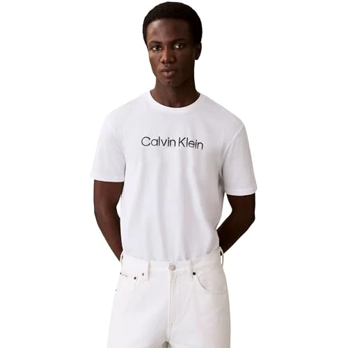 Limited-time offer: Calvin Klein Men’s T-Shirt Short Sleeve Sportswear with Round Neckline, White (Bright White), M from 25.74 £ to 25.74 £ (save 0.00%)