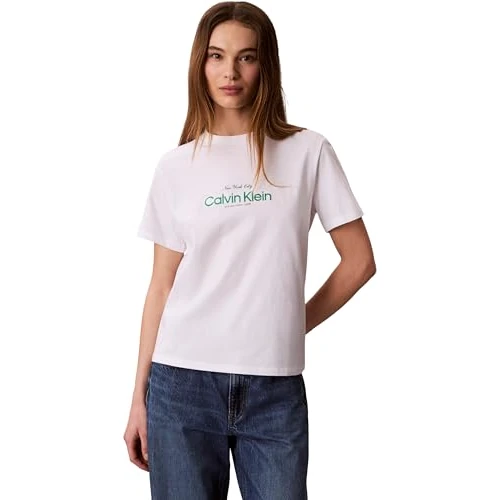 Oferta limitowana: Calvin Klein Damska koszulka z logo Ss Classic Ck NYC LV047F810G Graphic Tees, biała, S z 99.12 zł na 99.12 zł (oszczędź 0.00%)