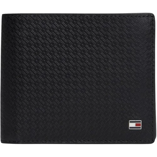 Offerta a tempo: Tommy Hilfiger Th Emboss Extra Cc and Coin AM0AM14243 Portafoglio bifold da uomo, nero (nero), taglia unica - 43% da 84.90 € a 48.80 €