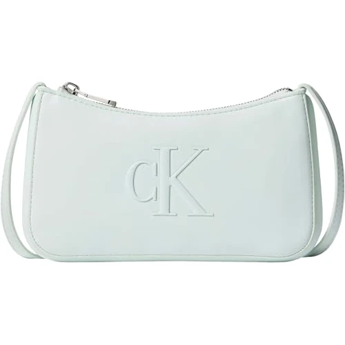 Offerta a tempo: Calvin Klein Donna Borsa Bold Mini con Zip, Turchese (Whispering Blue), Taglia Unica - 5% da 41.99 € a 39.99 €