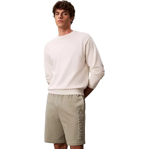 Offerta a tempo: Calvin Klein Uomo Pantaloncini Lounge Terry Graphic con Tasche, Beige (Shadow), XL - 40% da 69.90 € a 41.94 €