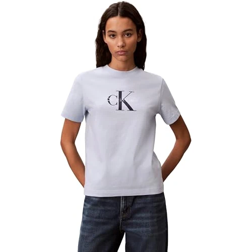 Zeitlich begrenztes Angebot: Calvin Klein Women's Hr Ss Clssc Mnlg CNC Lv047B865G Tees, Blue, XS von 24.00 € auf 24.00 € (0.00% Rabatt)