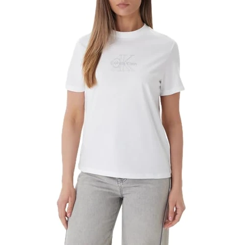 Offerta a tempo: Calvin Klein Maglietta da Donna SS Clasic Monologo Tee LV047F831G Graphic Tees, Bianco, XS - 29% da 29.90 € a 21.09 €